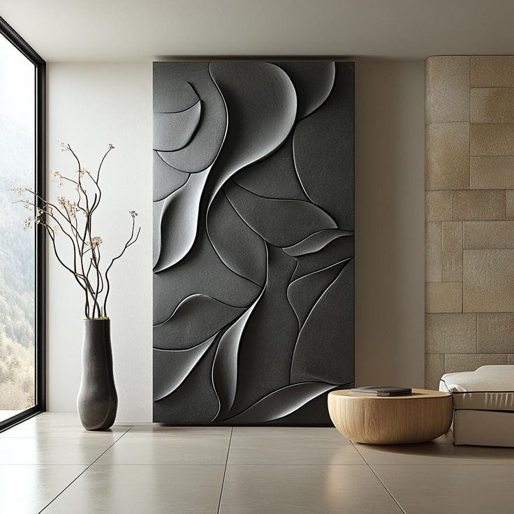 Elegant Abstract Handmade Wall Art Panel