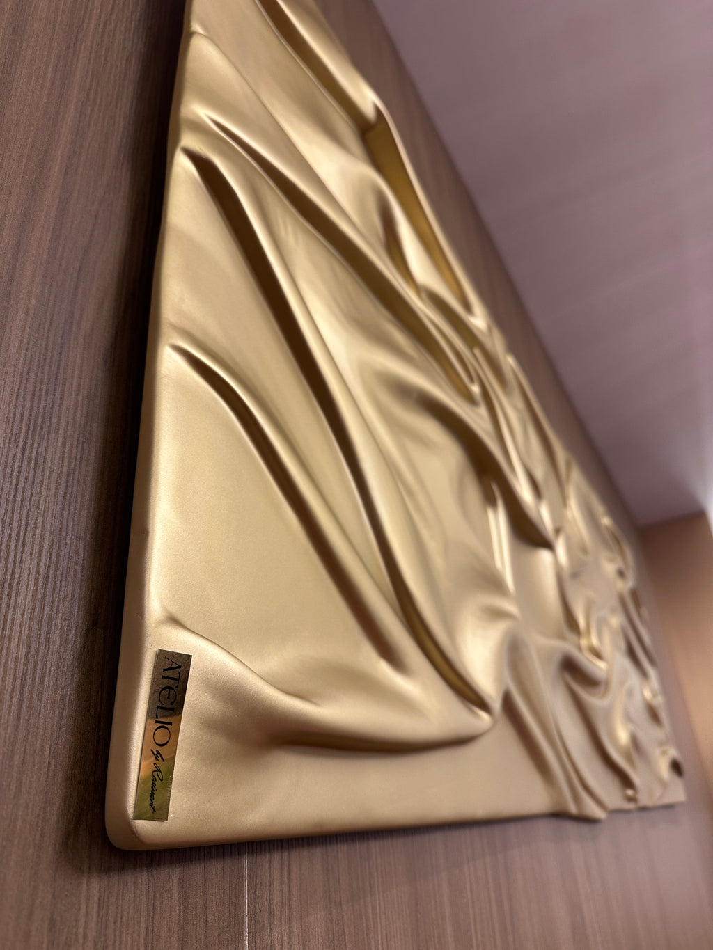 Handcrafted Wavy Wooden Art Panel