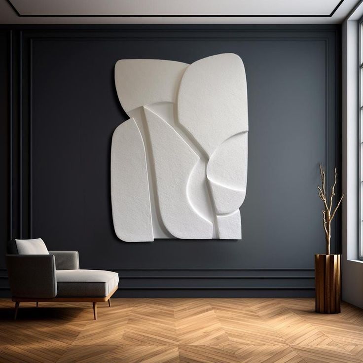 Abstract Wooden Carved Wall Décor