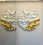 WaveGlow Round Wooden Wall Art