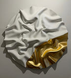 WaveGlow Round Wooden Wall Art