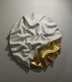 WaveGlow Round Wooden Wall Art