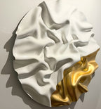 WaveGlow Round Wooden Wall Art