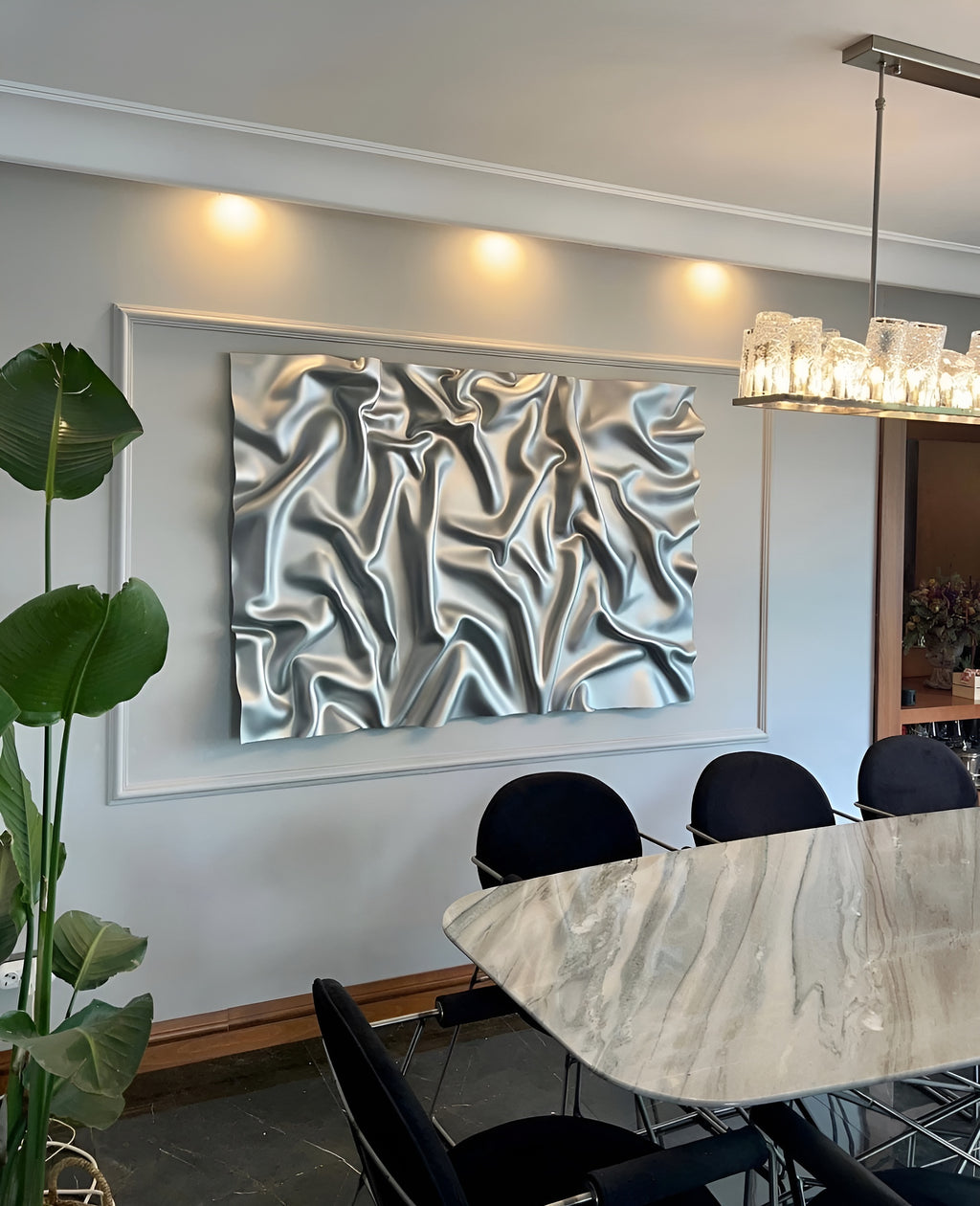 WaveGlow Rectangular Wooden Wall Art