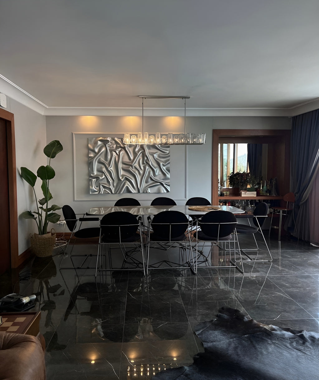 WaveGlow Rectangular Wooden Wall Art