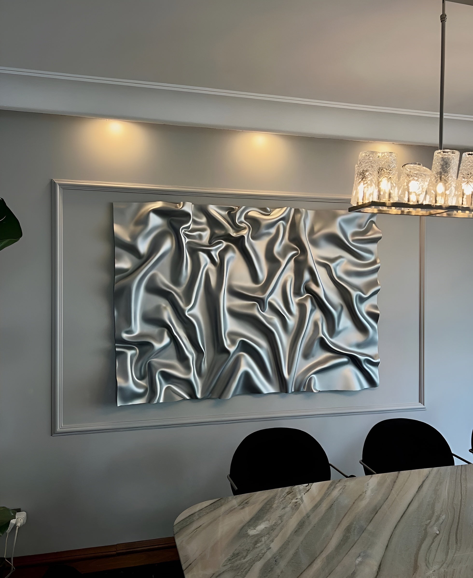 WaveGlow Rectangular Wooden Wall Art