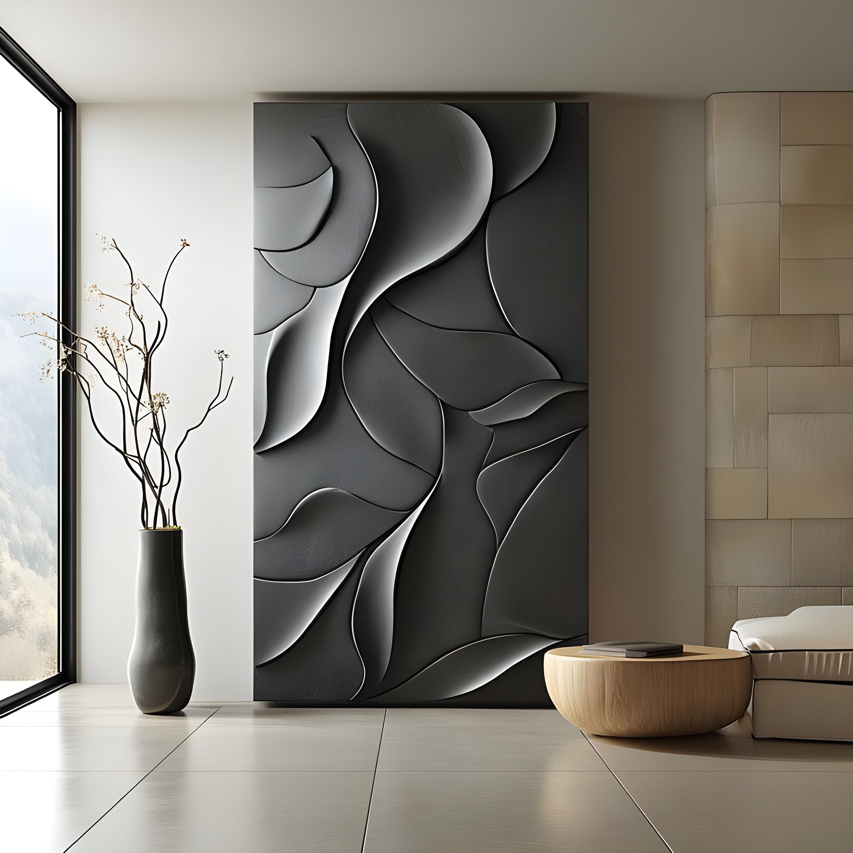 Elegant Abstract Handmade Wall Art Panel