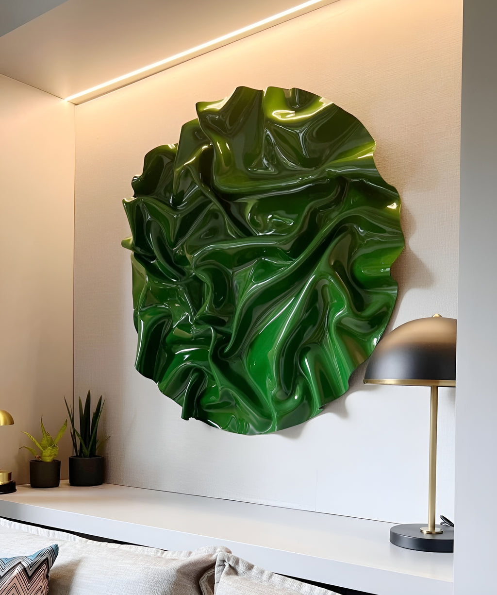 LumiWave Round Wooden Wall Art