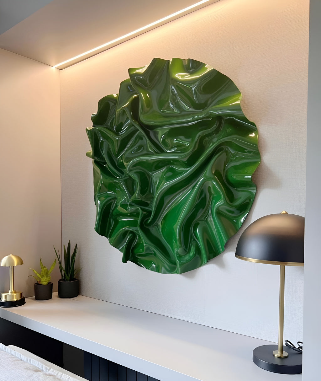 LumiWave Round Wooden Wall Art