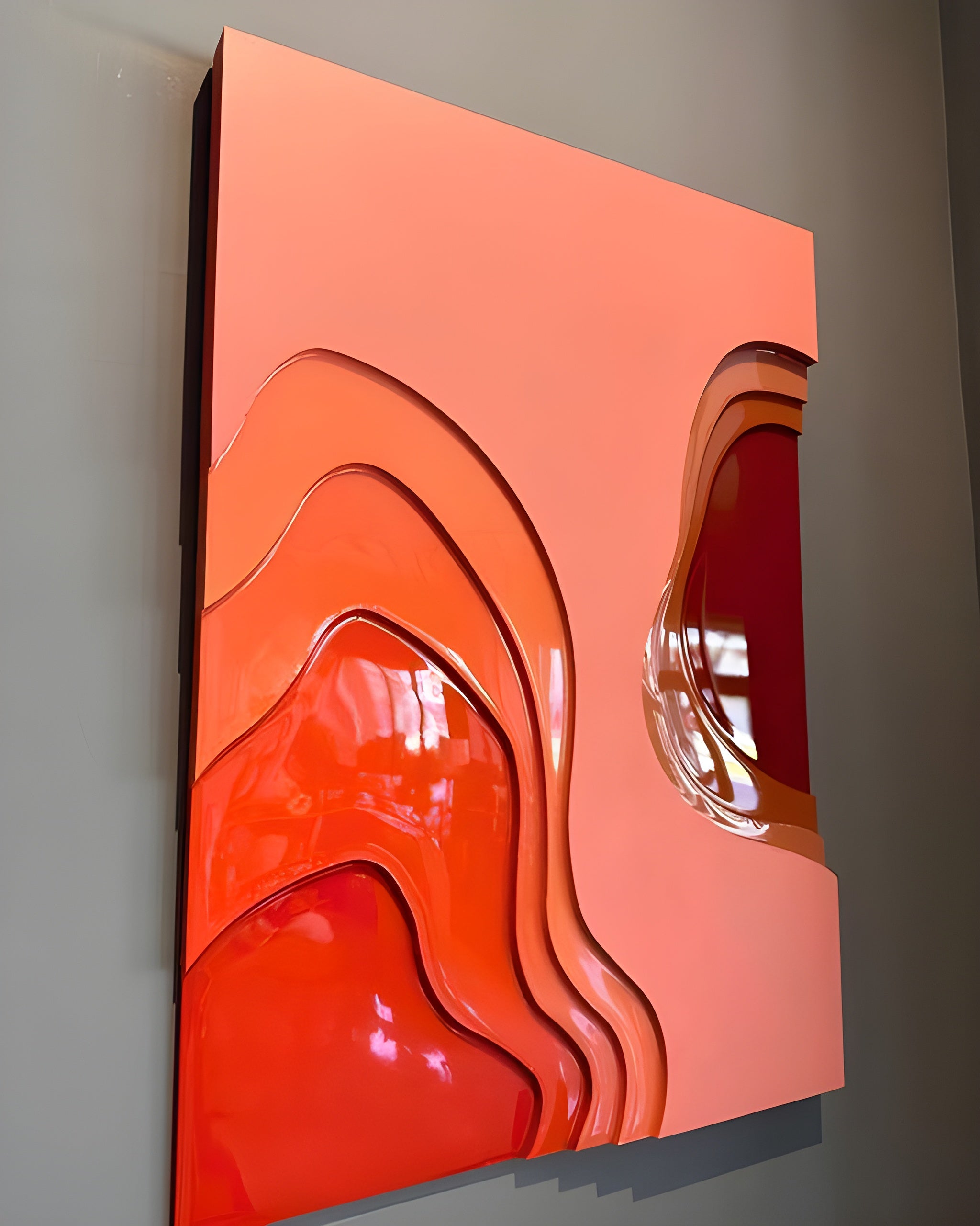 Handcrafted Epoxy Abstract Wavy Wall Art